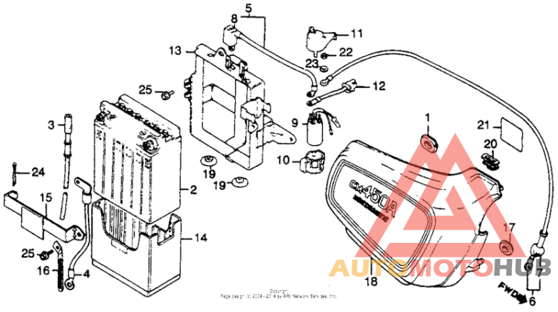 Right side cover + battery