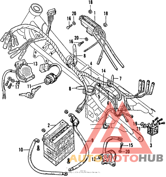 Cb/cl160wire harness + battery