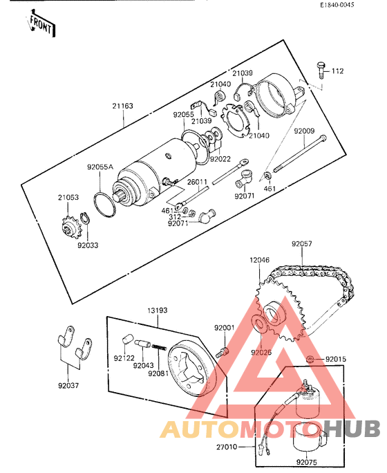 Starter motor/starter clutch