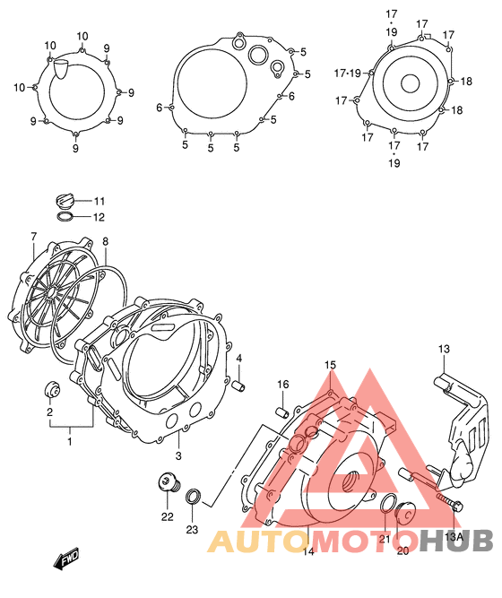 Crankcase cover ass`y  (v