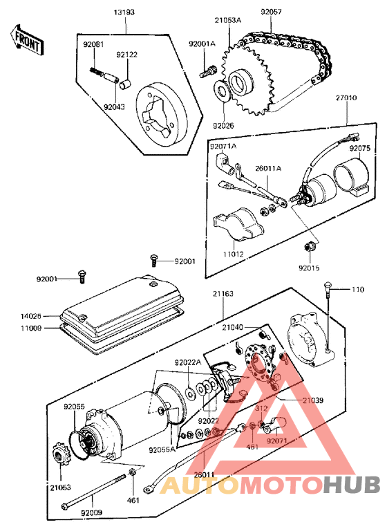 Starter motor/starter clutch