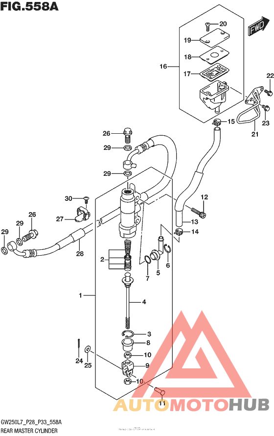 Rear Master Cylinder (Gw250L7 P28)
