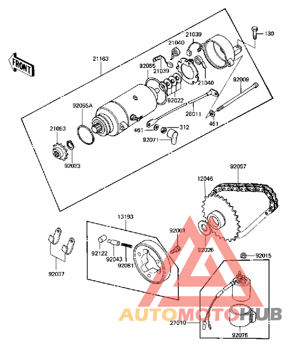Starter motor/starter clutch