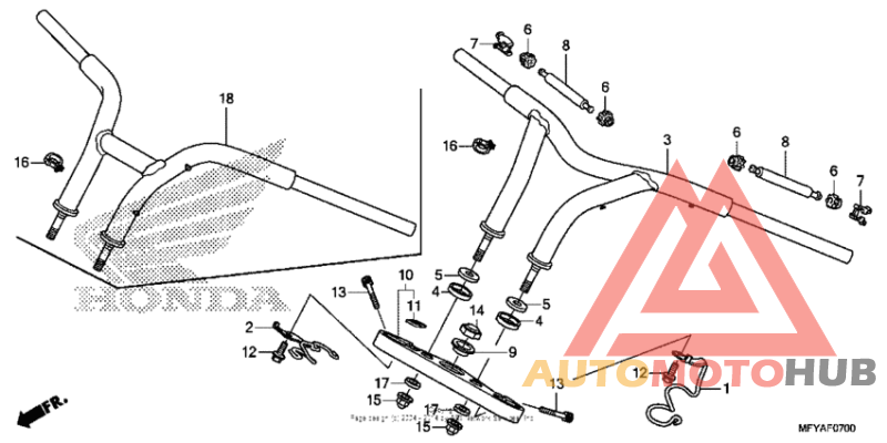 Handlebar + top bridge