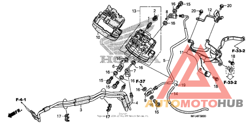 Front valve unit (cbr600ra)