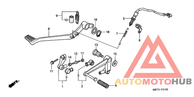 Brake pedal assy