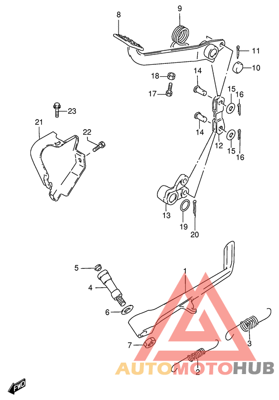 Prop stand - rear brake