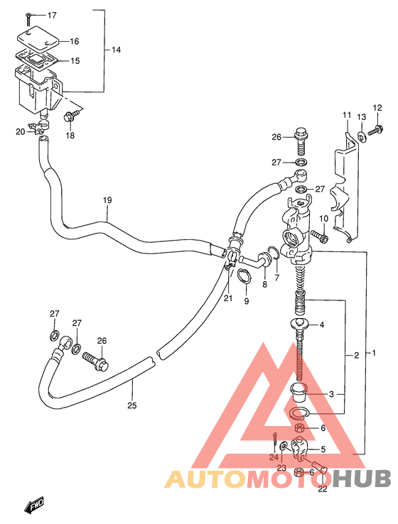 Задний тормозной цилиндр