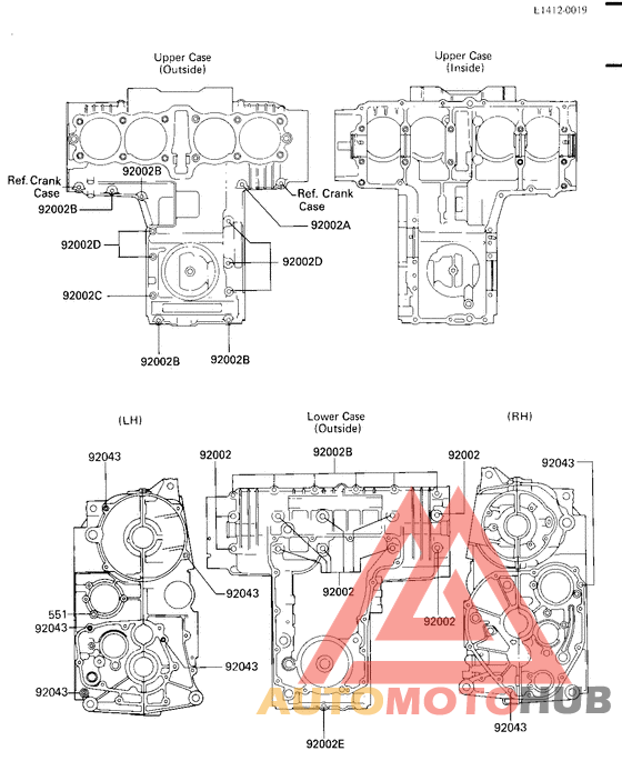 Crankcase bolt & stud pattern
