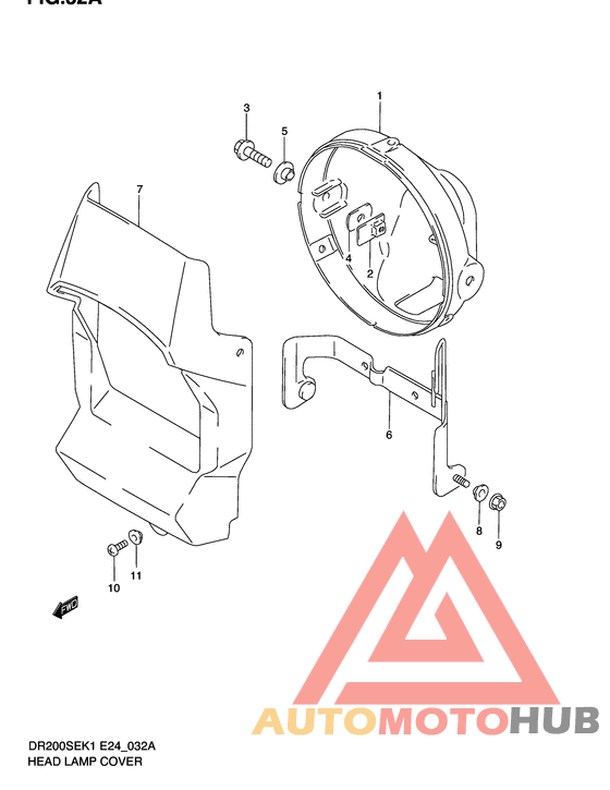 Headlamp cover  front fender