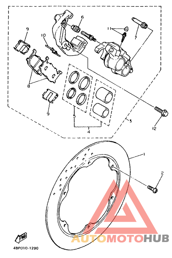 Front brake. caliper