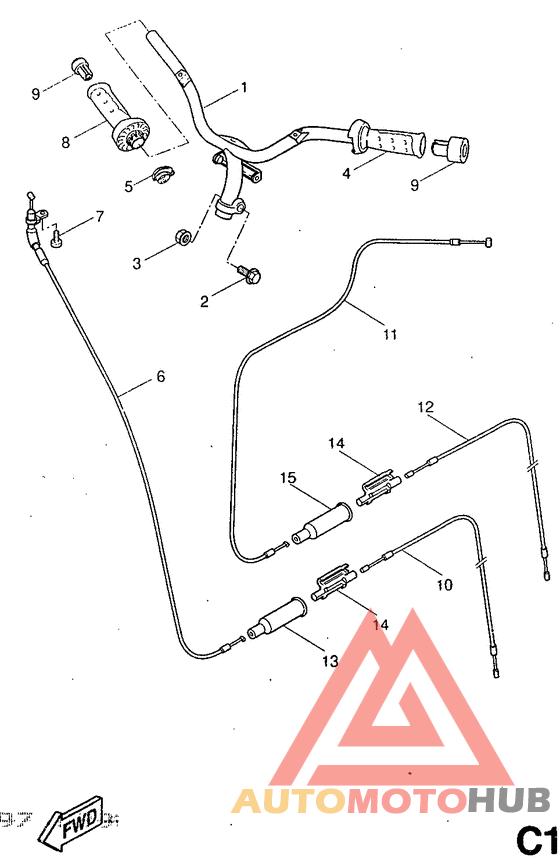 Steering handle. cable