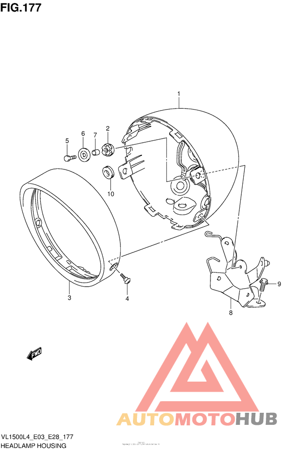 Headlamp Housing (Vl1500Bl4 E28)