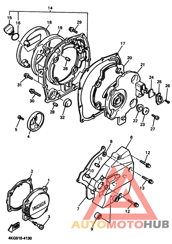 Crankcase cover ass`y  (v