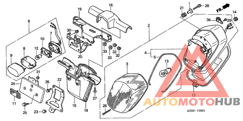 Taillight unit ass`y