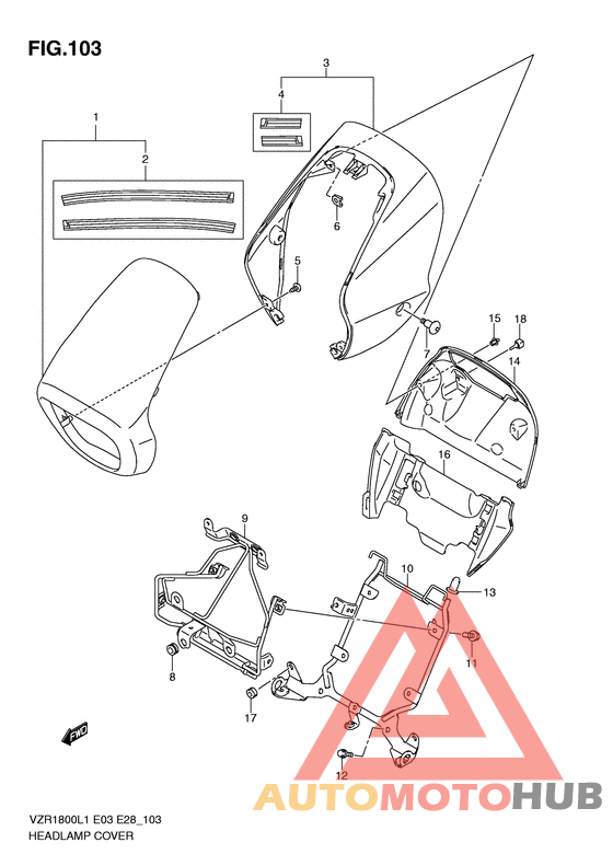 Headlamp cover  front fender