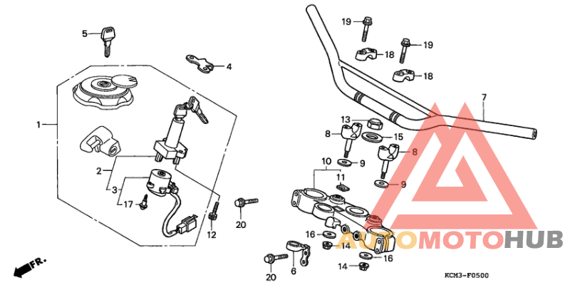 Handle pipe/top bridge