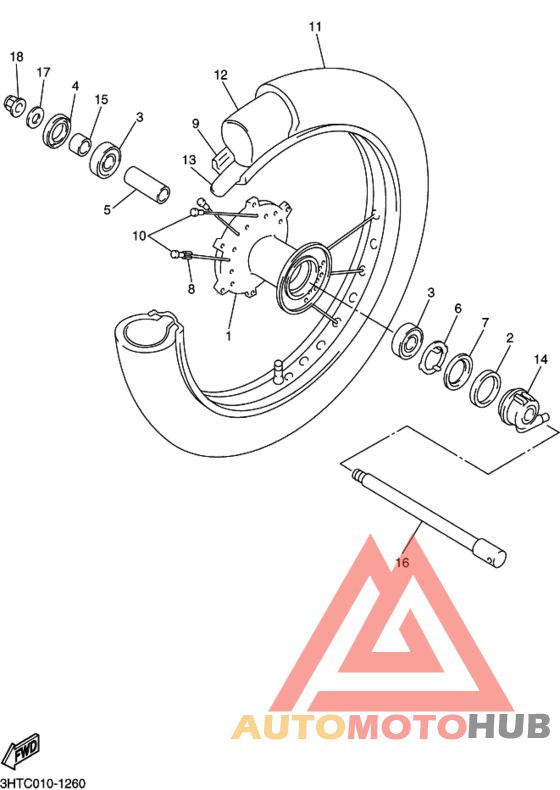 Переднее колесо