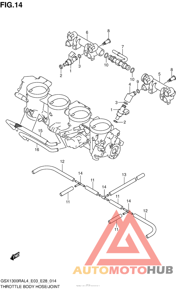 Throttle Body Hose/joint (Gsx1300Ral4 E03)