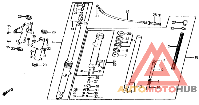Cb650 front fork 81-82