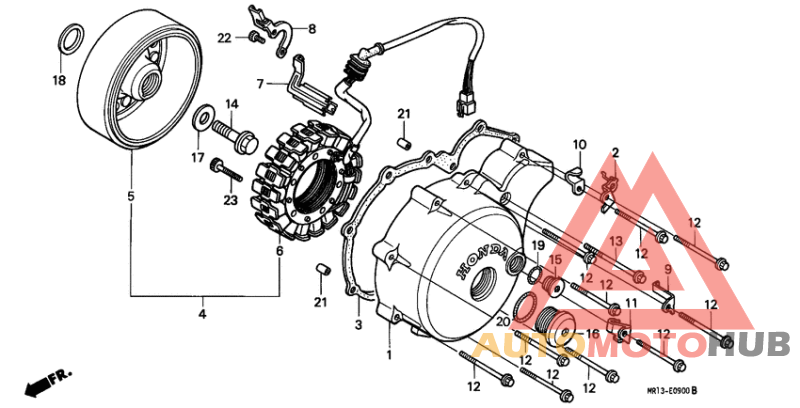 Left crankcase cover/ generator