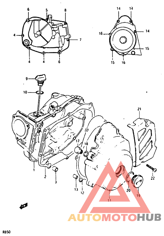 Crankcase cover ass`y  (v