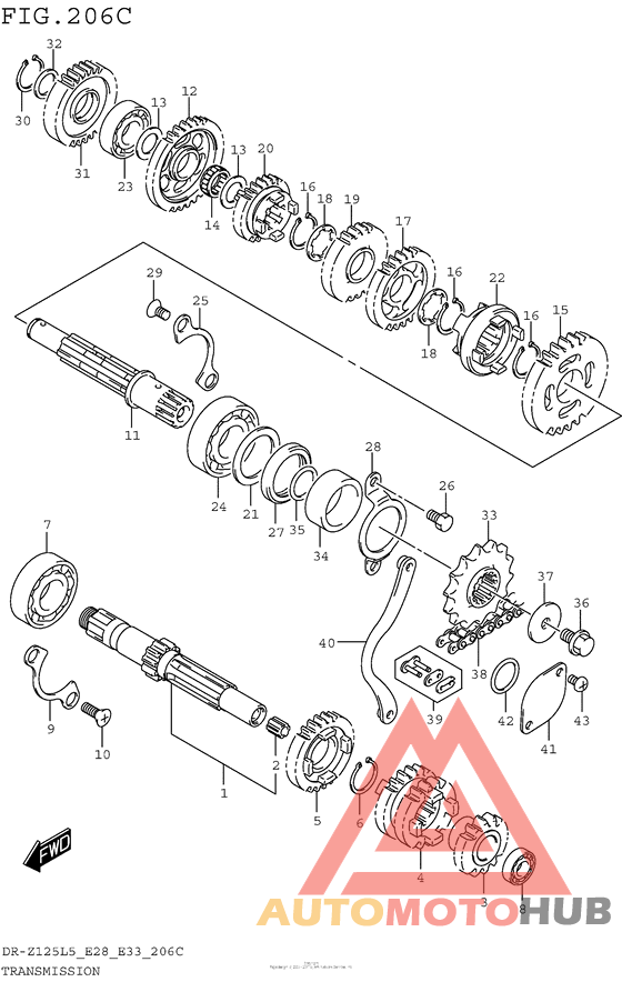 Transmission (Dr-Z125Ll5 E28)
