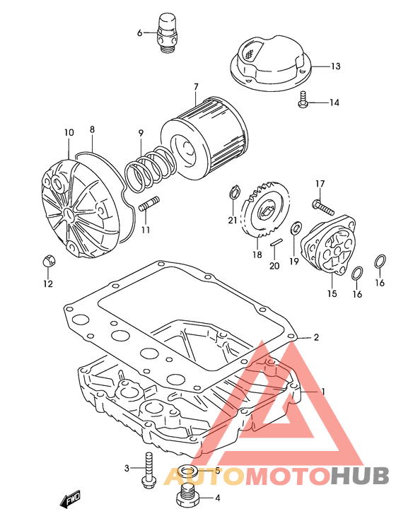 Oil filter-oil pump