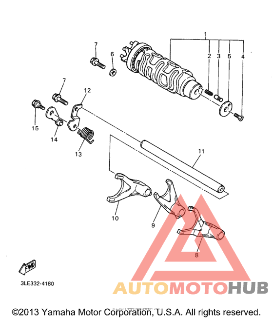 Shift cam  shift fork
