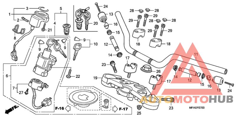 Handle pipe/top bridge