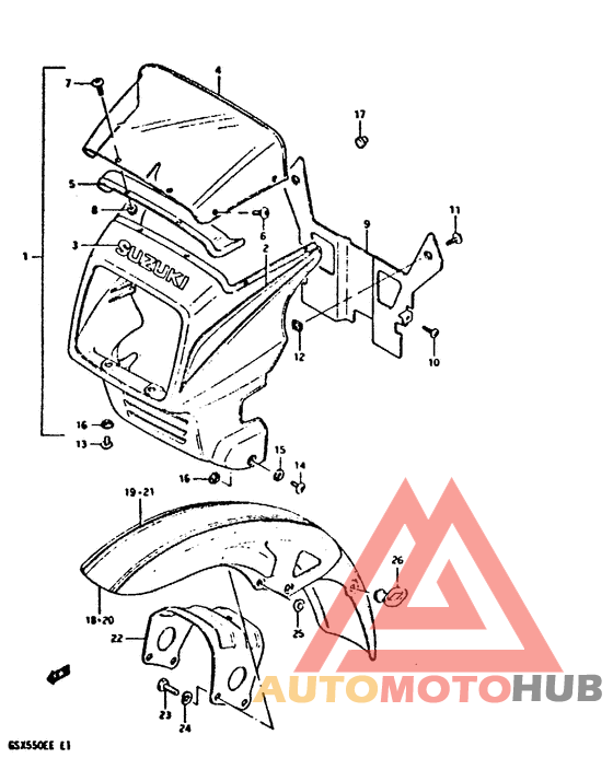 Cover headlamp - front fender