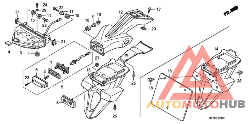 Taillight unit ass`y