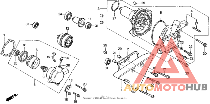 Vt1100c water pump 95-96