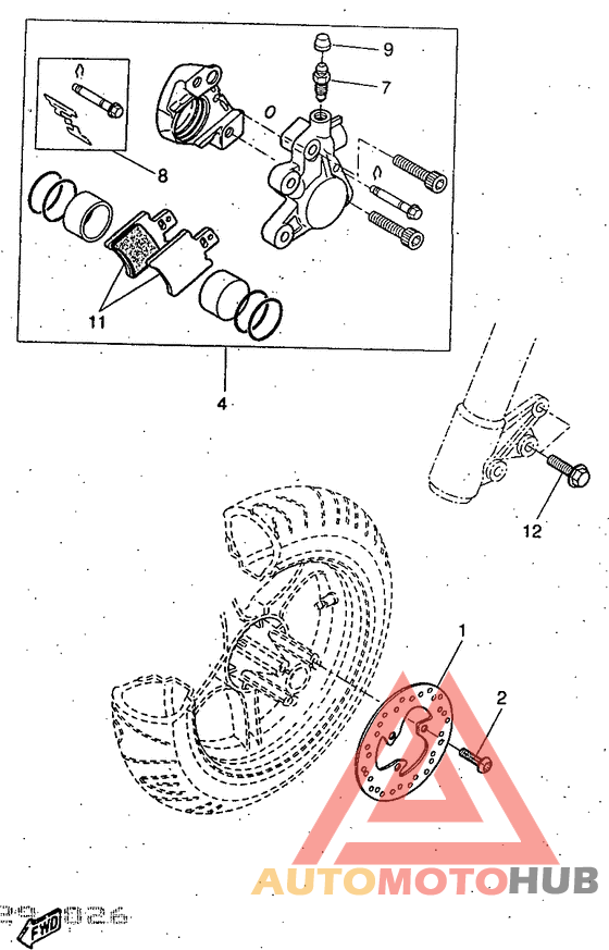 Front brake. caliper