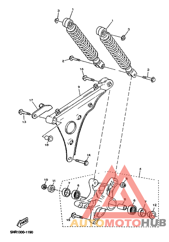 Rear arm. suspension