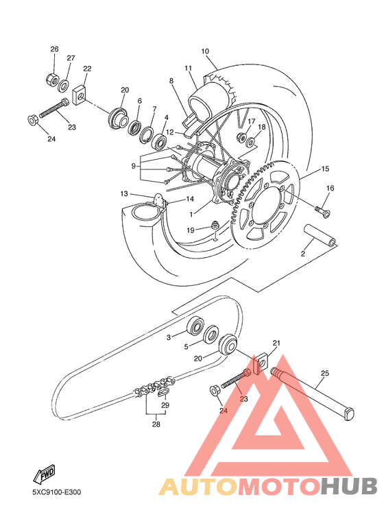 Переднее колесо