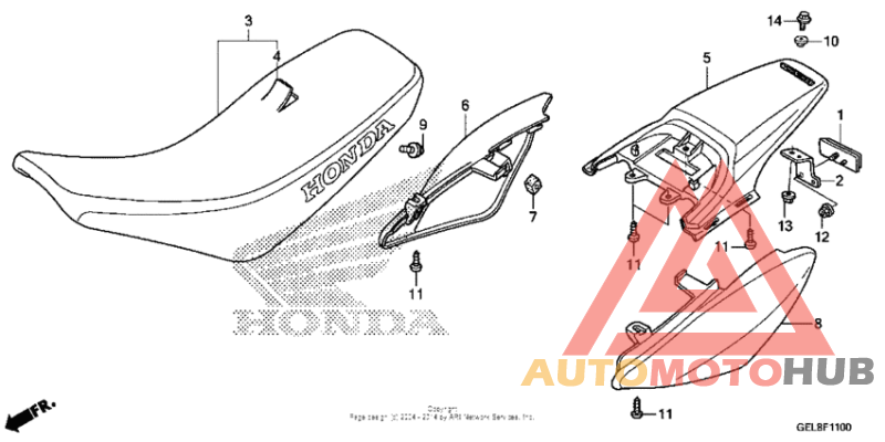 Seat + rear fender
