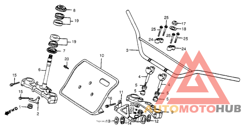 Handlebar + top bridge 81