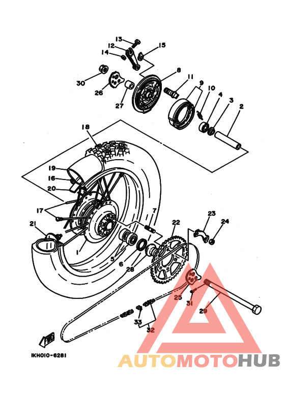 Rear wheel complete assy