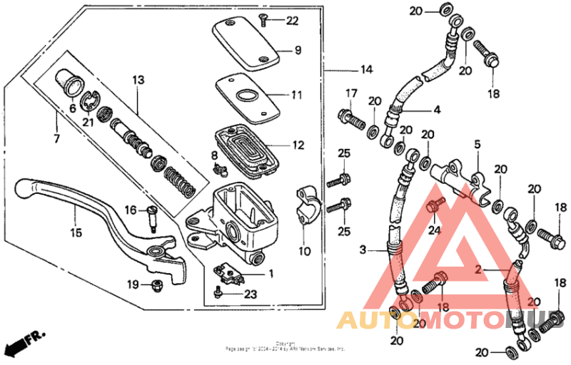 Fr. brake master cyl