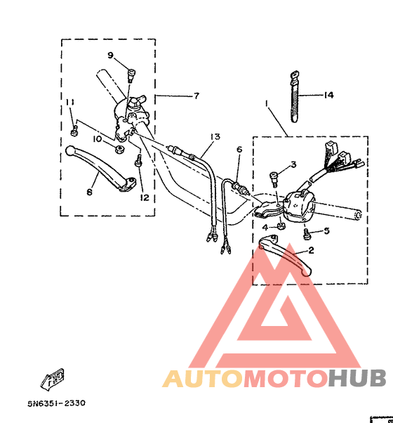 Handle switch. lever
