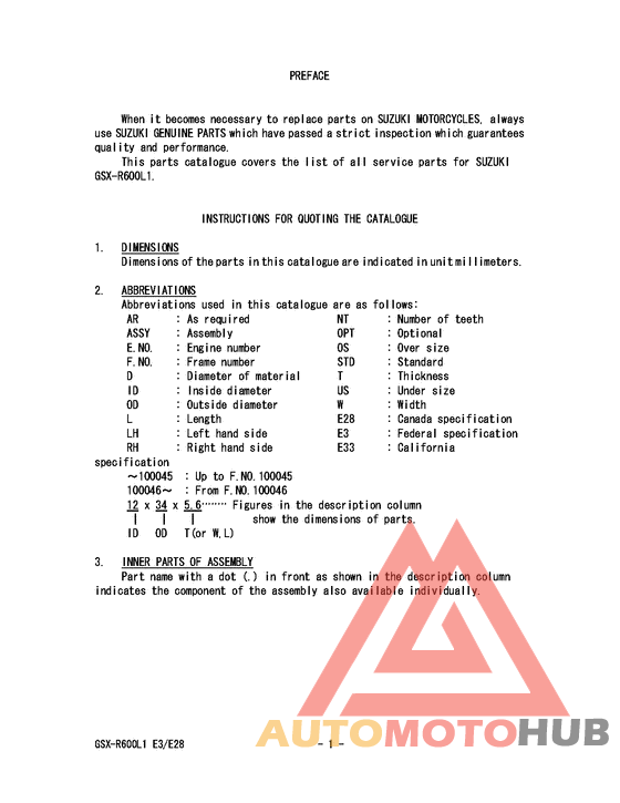 Catalog preface