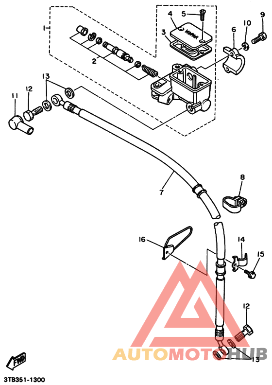 M. cylinder for disk brake