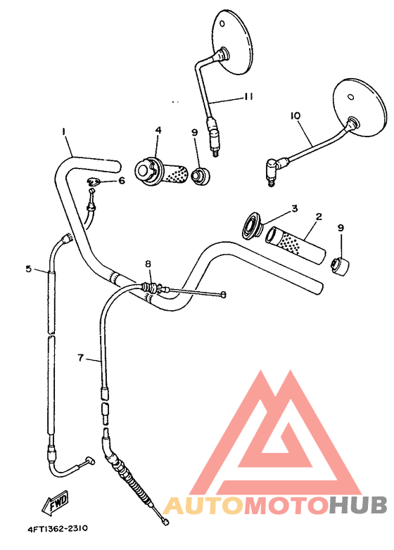 Steering handle. cable