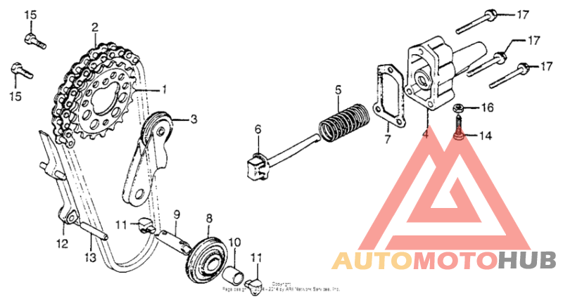 Cam chain + tensioner