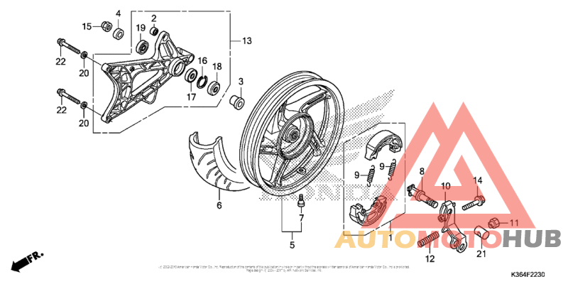 Rear Wheel + Swingarm