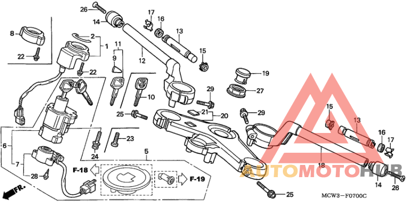 Handle pipe/top bridge