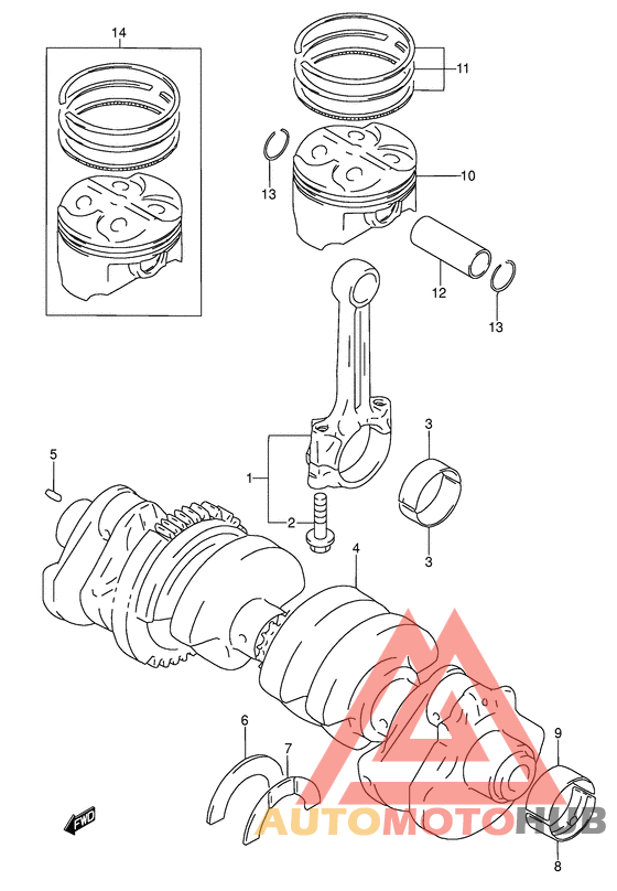 Вал коленчатый