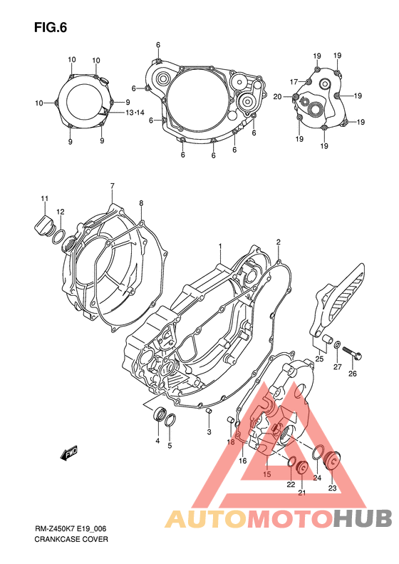 Crankcase cover ass`y  (v