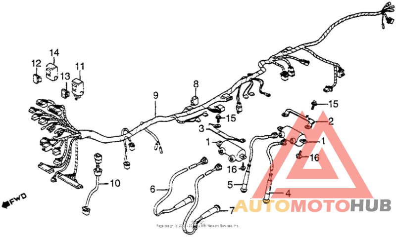 Wire harness + ignition coil